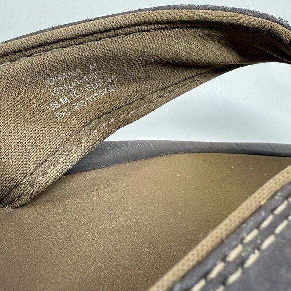 Olukai Ohana Sandals Flip Flops Mens 10 Brown Thong Comfort Casual Beach Preppy - Picture 11 of 15